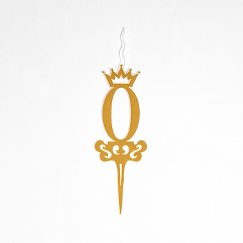 Letter "O"Acrylic Cake Topper Candle - Cake Candles For Birthday, Anniversary Decoration