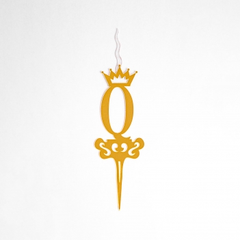 Letter "Q" Acrylic Cake Topper Candle - Cake Candles For Birthday, Anniversary Decoration