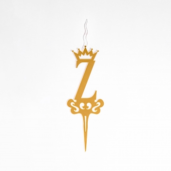 Letter "Z"Acrylic Cake Topper Candle - Cake Candles For Birthday, Anniversary Decoration