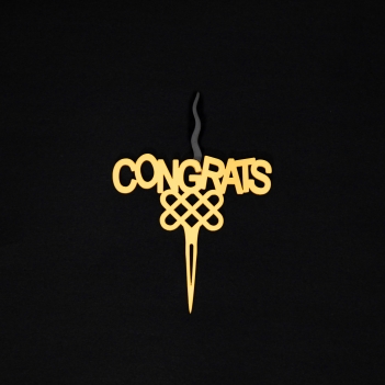 Congrats  Acrylic Cake Topper Candle - Cake Candles For Birthday, Anniversary Decoration